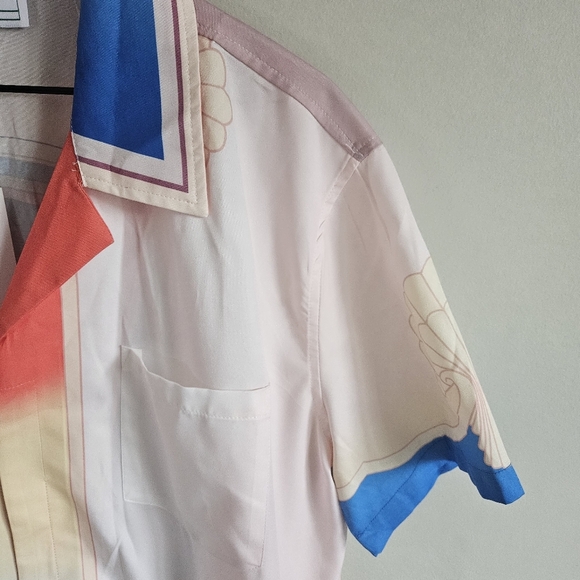 DHGATE Casablanca Vacation Button Down Short Sleeve Top NWT - Picture 4 of 13